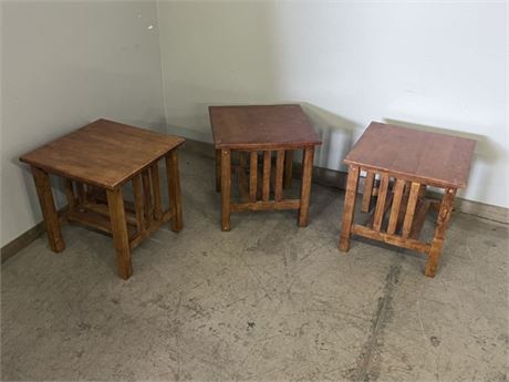 Wood End Table Trio...20x20x20