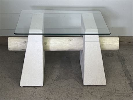 Glass Top Accent Table...30x24x20