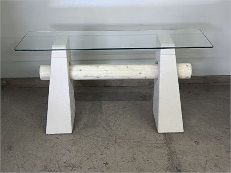 Cool Glass Top Accent Table...54x17x29