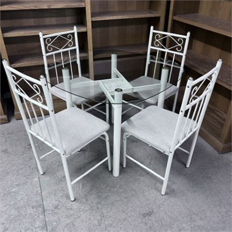 Glass Top Dining Room Table with Chairs...38x29