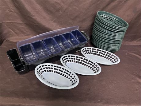 Plastic Baskets-Bar Garnish Tray...22pc