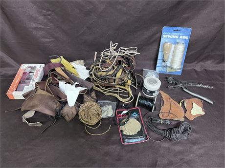 Assorted Leather Crafting Items