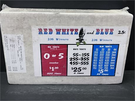 Genuine Collectible Red White & Blue Pull Tabs...1 Box