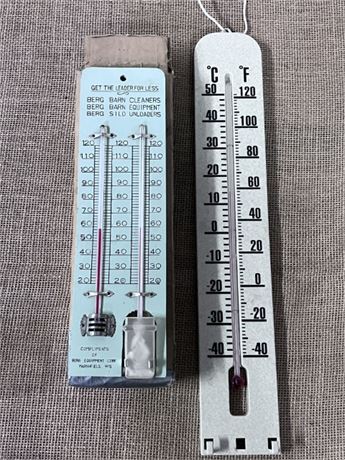 Vintage Thermometer Pair