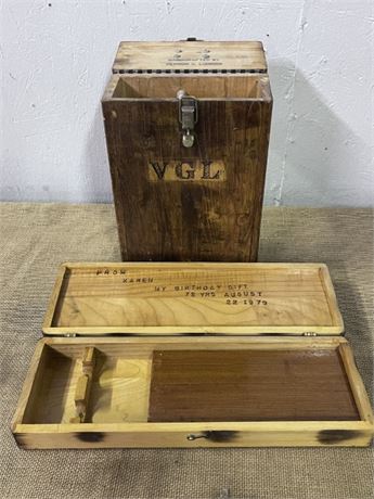 Handmade Wood Case Pair