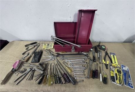 Assorted Handyman Tools with Case