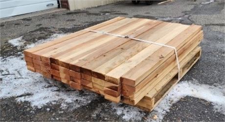 2x4x4" Redwood Lumber - 40pcs. (Bunk #25)