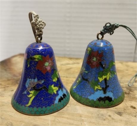 Nice Cloisonné Bell Pair