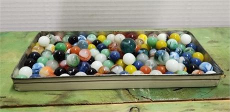 Vintage Marbles in Tin