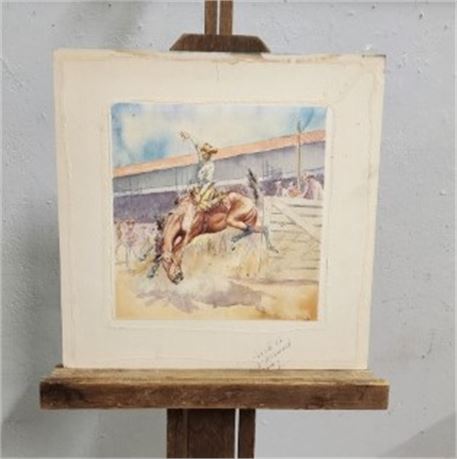 Original Bronc Rider Painting...11x11