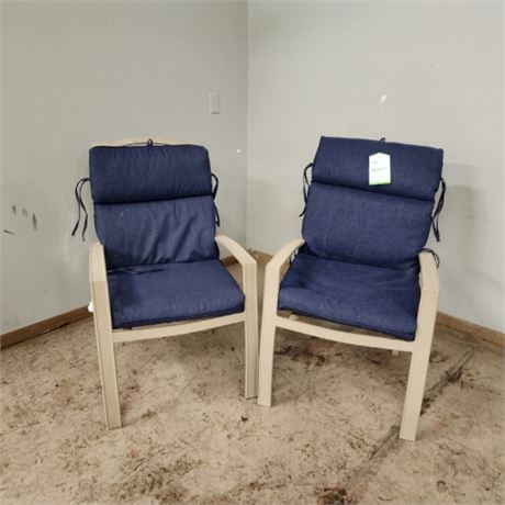 2-Patio Chairs with Cushions