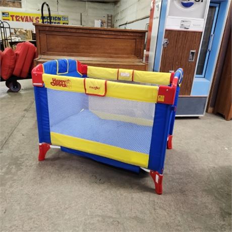 EVEN-FLO Happy Camper Collapsible Play Pen...40x28x32