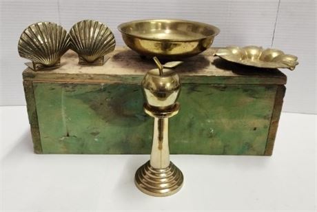 Assorted Brass Home Decor Items