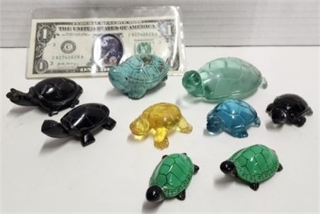 Collectible Mini Stone-Glass Turtles