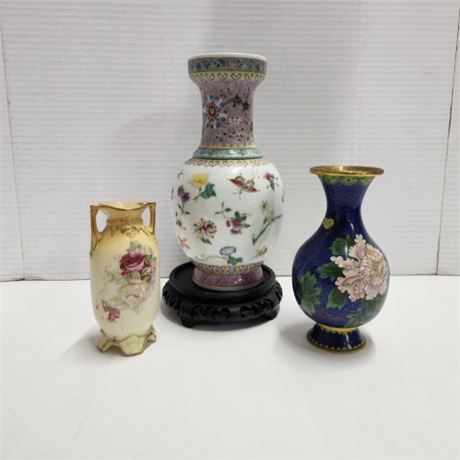 Vintage Collectible  Cloisonné & Japanese Vases