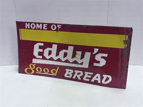 Vintage Eddy's Bread Sign...27x13