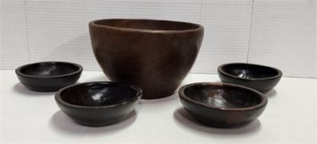 Wood Server & Bowls from Kingston, Jamaica