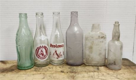 Assorted Antique Soda Bottles