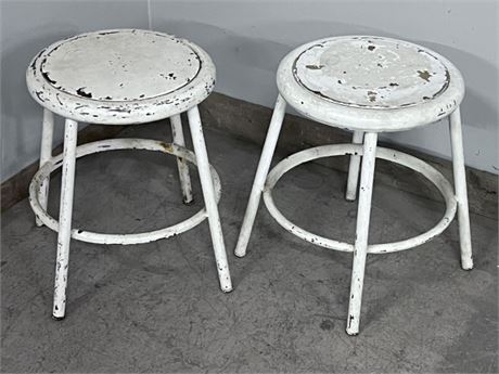 2-Short Stools...13"diax18" Tall