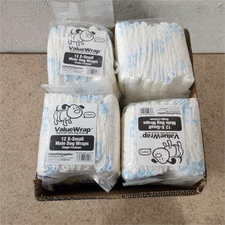 X Small Male Doggie Diapers...144pc