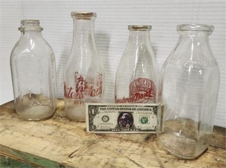 Vintage Milk Bottles