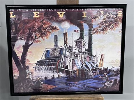 1978 Levi's Riverboat Advertising Poster...29x23