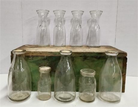 Vintage Carafes & Milk Bottles