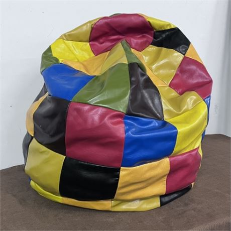 Very Retro Leather Bean Bag Chair