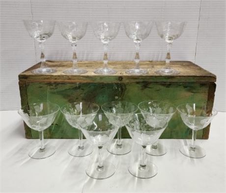 Antique Depressed Glass Sets