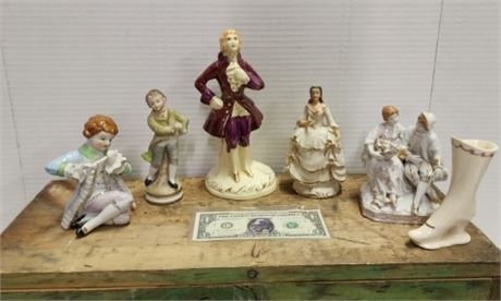 Collectible Stamped & Numbered Hand Painted Porcelain Statues