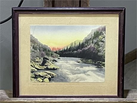 Framed & Signed Gallatin River Print....13x11