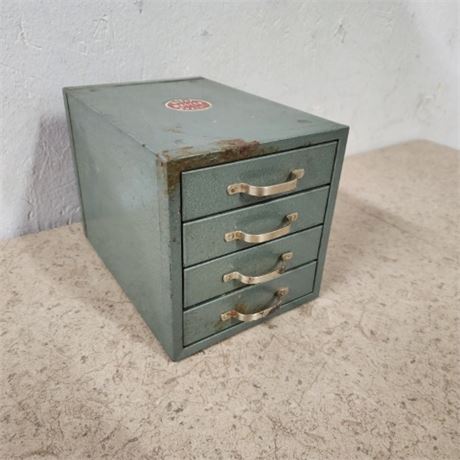 Vintage WARD'S Metal 4-Drawer Organizer...6x8x6