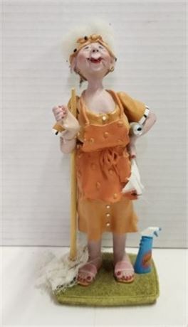 Collectible "Oh You Doll" Cleaning Lady Statue