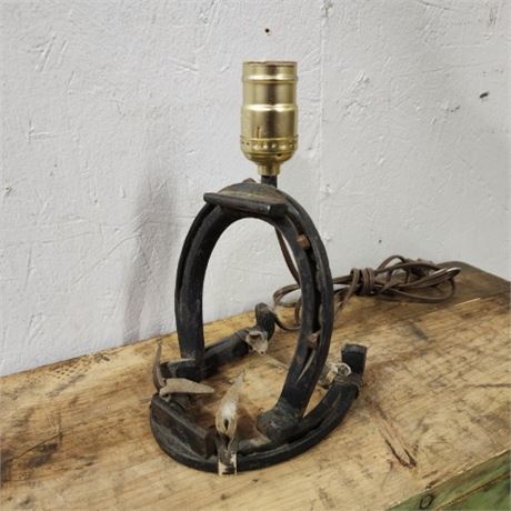 Vintage Horseshoe Table Lamp