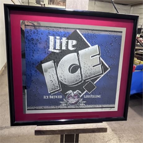 Collectible Framed LITE Ice Beer Mirror