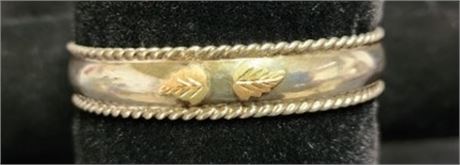 Sterling Silver w/ Black Hills Gold Bracelet