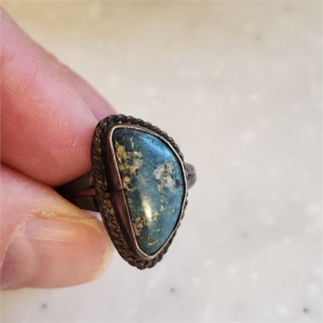 Sterling Silver Turquoise Ring - Sz 7