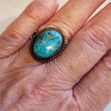 Sterling Silver Turquoise Ring - Sz 6