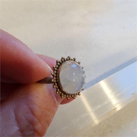 Sterling Silver Moonstone Ring - Sz 6½