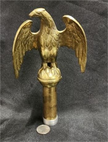 Awesome Antique Brass Eagle Flag Pole Top