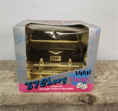 Vintage S7 Chevy Wall mount Key Rack Toilet Paper Holder