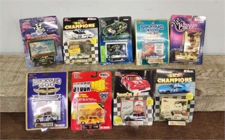 In-Box Die-Cast Racing Cars with Trading Cards