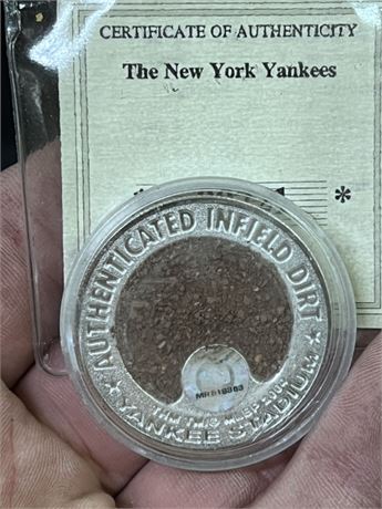 Collectible Yankee Stadium Infield Dirt Coin