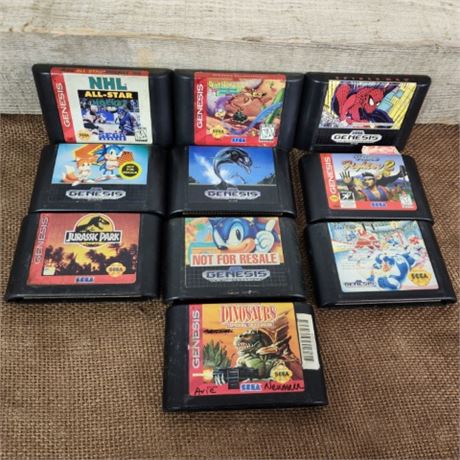 Assorted SEGA Genesis Game Cartridges