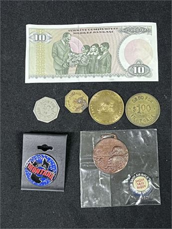 Collectible Paper Currency/Tokens/Pins
