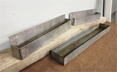 3-Bottle Troughs...2 Stainless with Mounts
