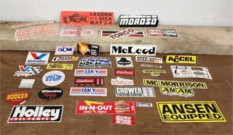 Collectible Automobile Racing/Maintenance Stickers