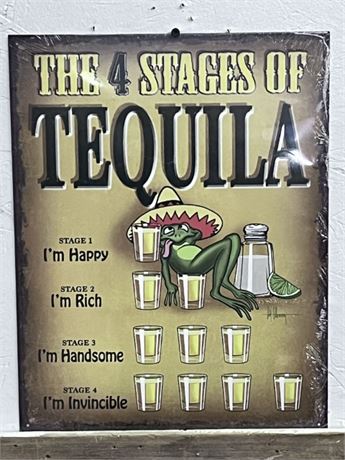 Metal Tequila Sign...12x16