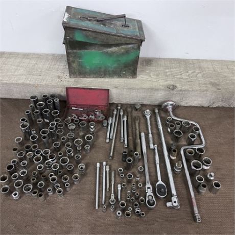 Assorted Sockets/Drives/Extensions/Speed Wrench/