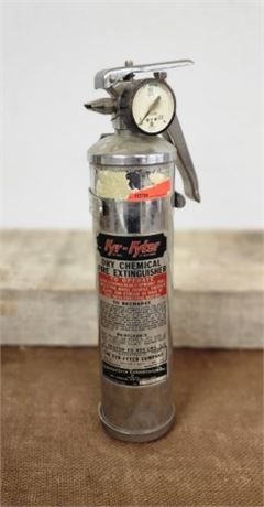 Vintage Stainless Fire Extinguisher